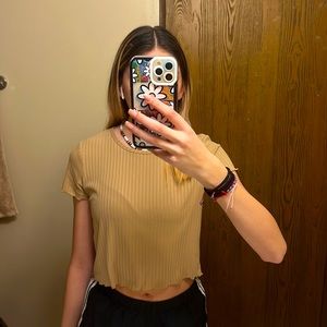 Tan crop top